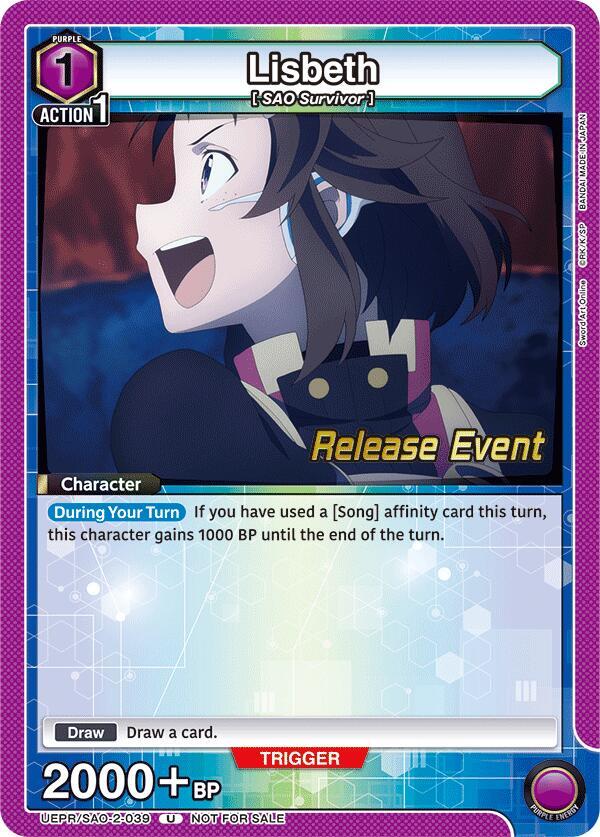 Lisbeth (039) (UEPR/SAO-2-039) [UEX06BT: Sword Art Online Vol.2 Release Event Cards]