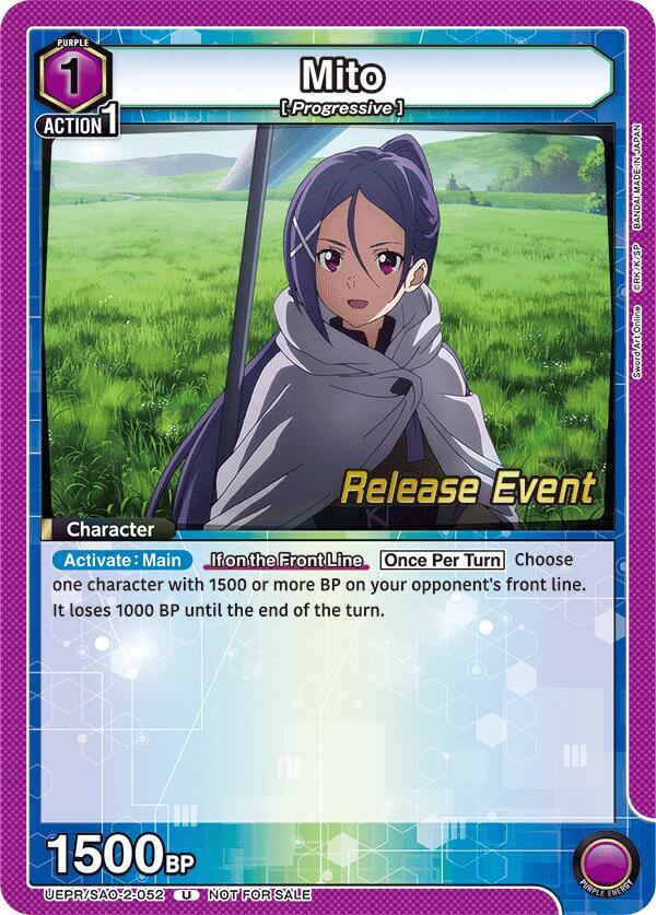 Mito (052) (UEPR/SAO-2-052) [UEX06BT: Sword Art Online Vol.2 Release Event Cards]