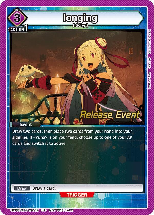 longing (UEPR/SAO-2-062) [UEX06BT: Sword Art Online Vol.2 Release Event Cards]