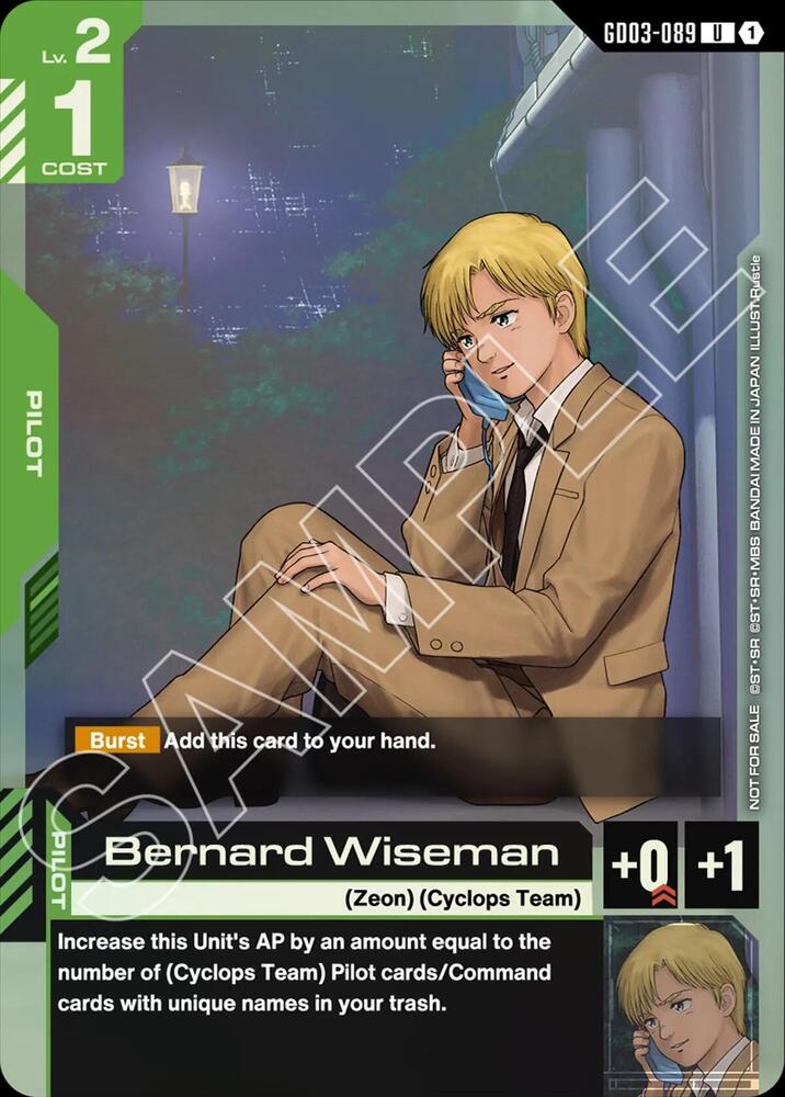 Bernard Wiseman (GD03 Release Event) (GD03-089) [Gundam Promotional Cards]