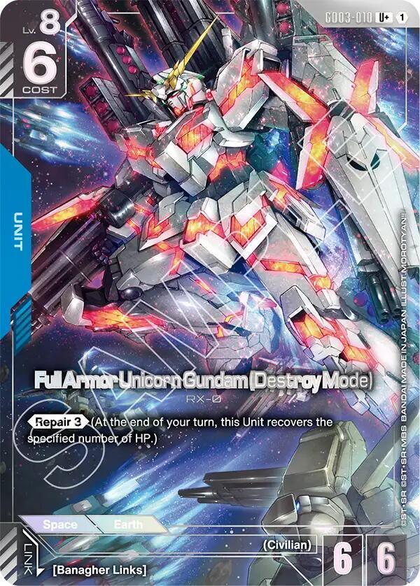 Full Armor Unicorn Gundam (Destroy Mode) (U+) (GD03-010) [Steel Requiem]