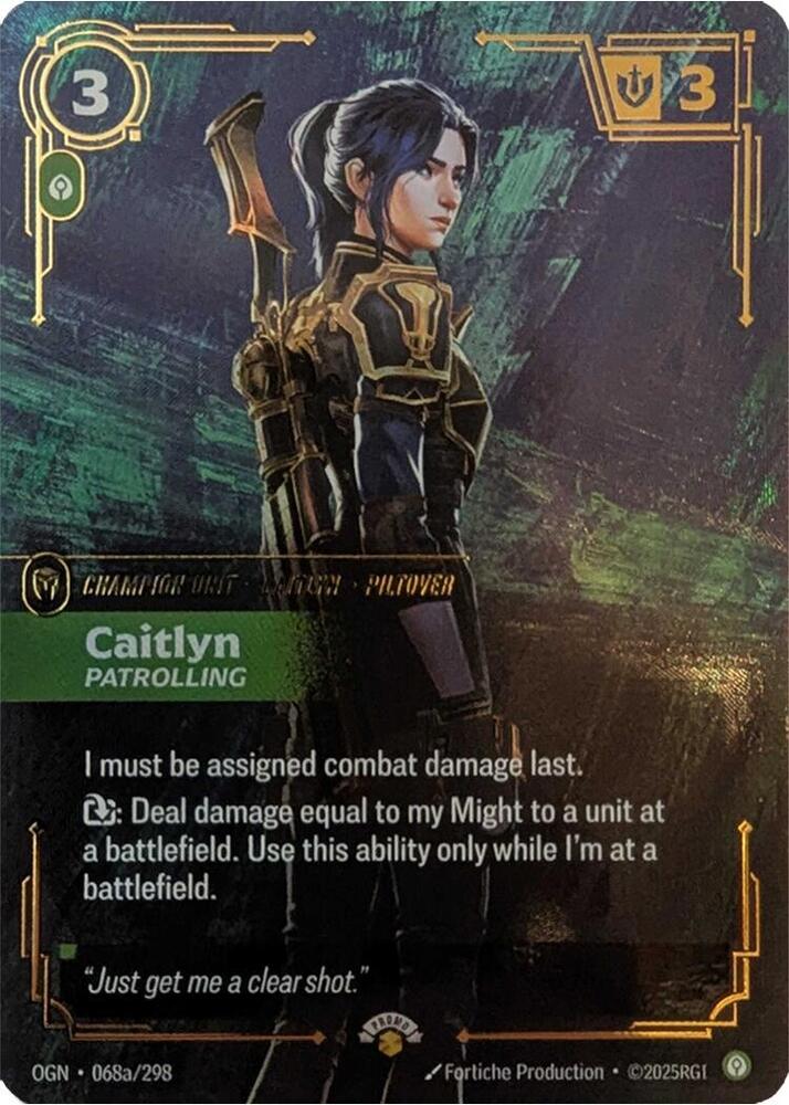 Caitlyn - Patrolling (068a/298) [Riftbound Promotional Cards]