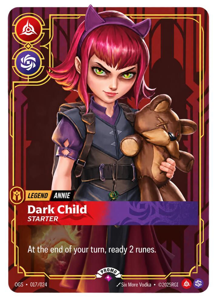 Annie, Dark Child (017/024) [Riftbound Organized Play Promotional Cards]