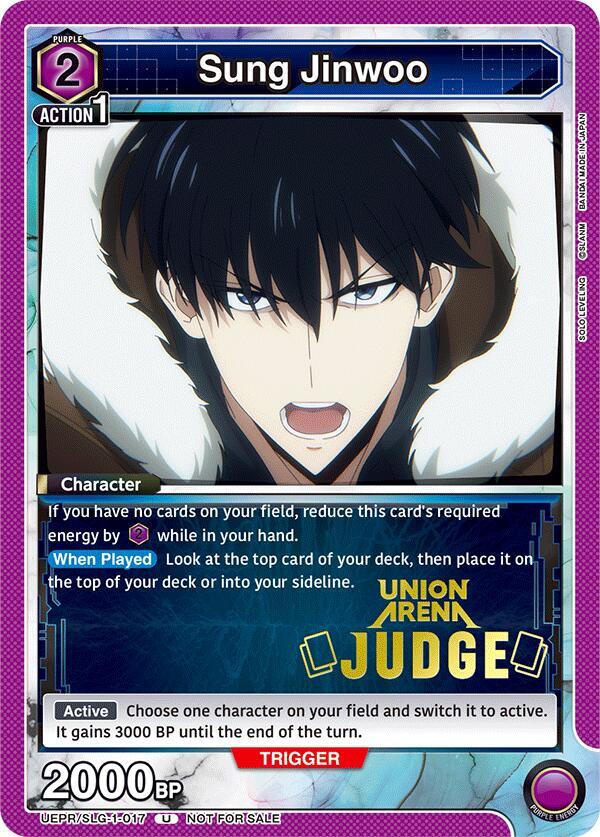 Sung Jinwoo (017) (Judge) (UEPR/SLG-1-017) [Union Arena Promotion Cards]