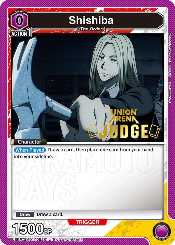Shishiba (052) (Judge) (UEPR/SMD-1-052) [Union Arena Promotion Cards]