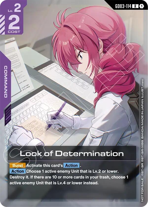 Look of Determination (Newtype Challenge 2026 Mission 2) (GD03-114) [Gundam Promotional Cards]
