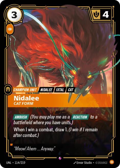 Nidalee, Cat Form (114/219) [Unleashed]