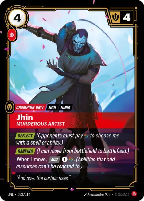 Jhin, Murderous Artist (022/219) [Unleashed]