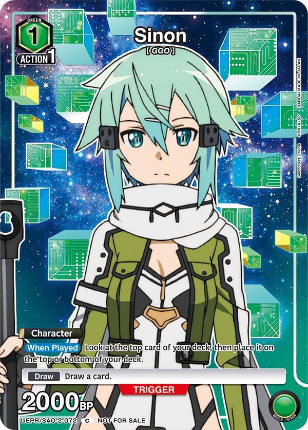 Sinon (072) (UEPR/SAO-2-072) [Union Arena Promotion Cards]