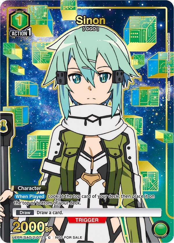 Sinon (072) (Gold) (UEPR/SAO-2-072) [Union Arena Promotion Cards]