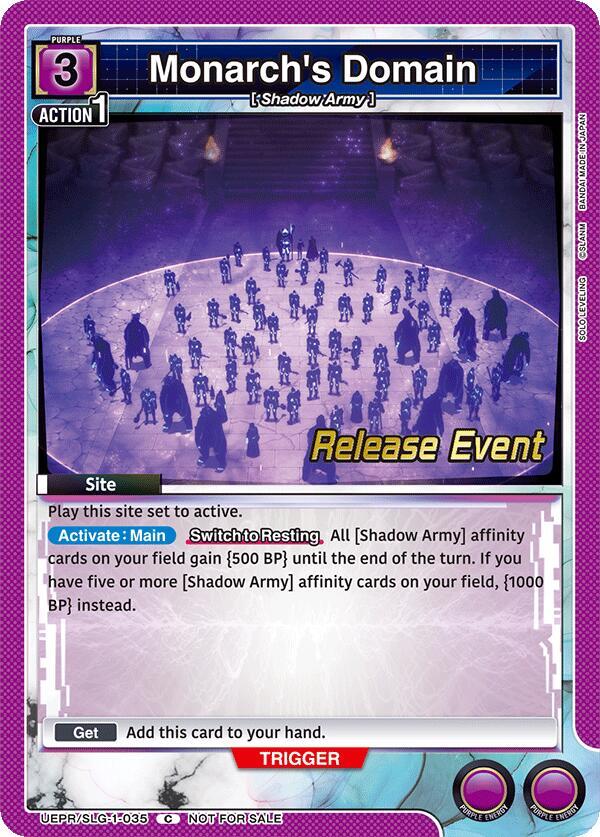 Monarch's Domain (UE17BT/SLG-1-035) [UE17BT: SOLO LEVELING Release Event Cards]