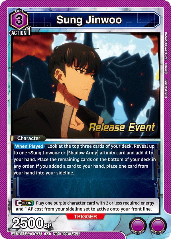 Sung Jinwoo (018) (UE17BT/SLG-1-018) [UE17BT: SOLO LEVELING Release Event Cards]