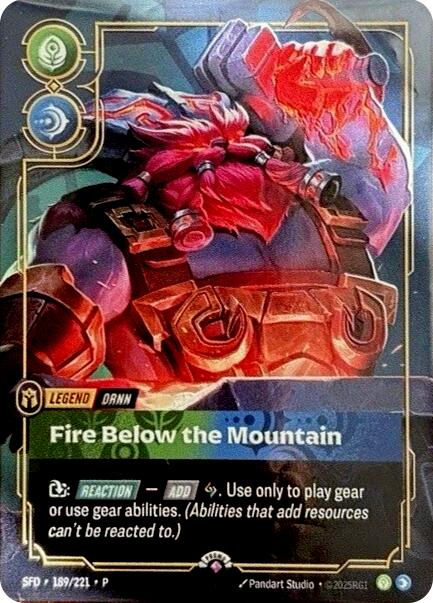 Ornn, Fire Below the Mountain (Metal) (Best Of) (189/221) [Riftbound Organized Play Promotional Cards]
