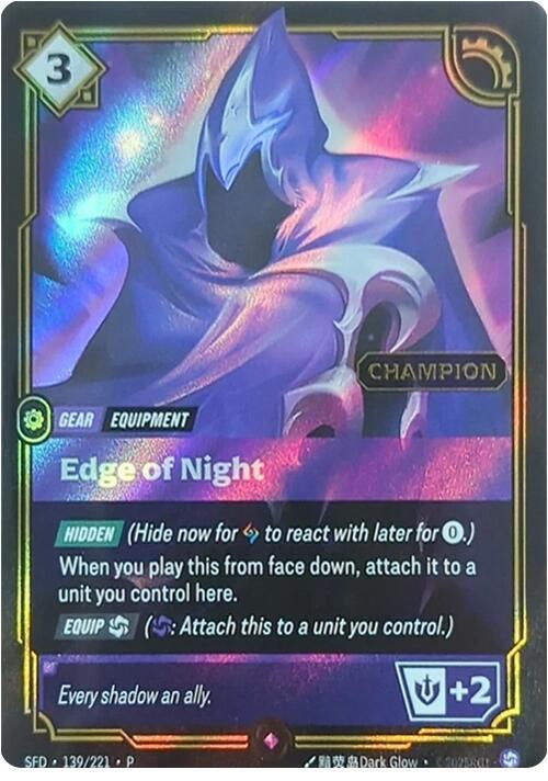 Edge of Night (Champion) (139/221) [Riftbound Organized Play Promotional Cards]