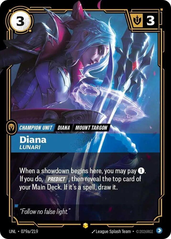 Diana - Lunari (Alternate Art) (079a/219) [Unleashed]