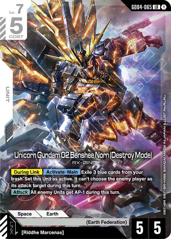 Unicorn Gundam 02 Banshee Norn (Destroy Mode) (GD04-065) [Phantom Aria]