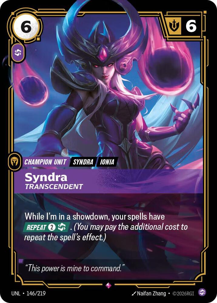 Syndra, Transcendent (146/219) [Unleashed]