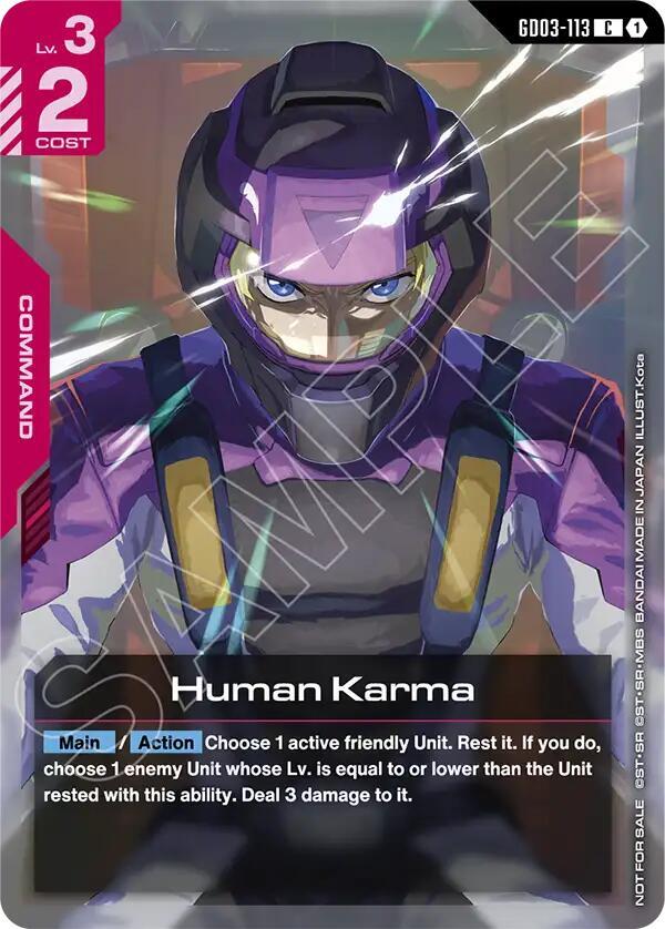 Human Karma (Store Tournament Participant Pack 04) (GD03-113) [Gundam Promotional Cards]
