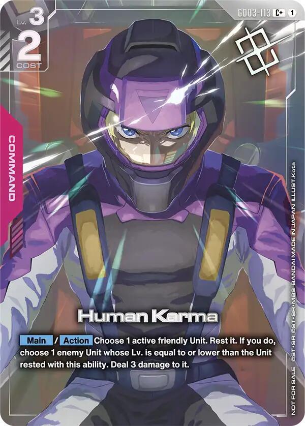 Human Karma (Store Tournament Winner Pack 04) (GD03-113) [Gundam Promotional Cards]