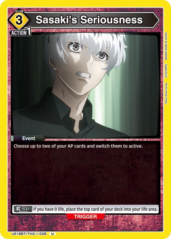 Sasaki's Seriousness (UE18BT/TKG-1-028) [UE18BT: Tokyo Ghoul]