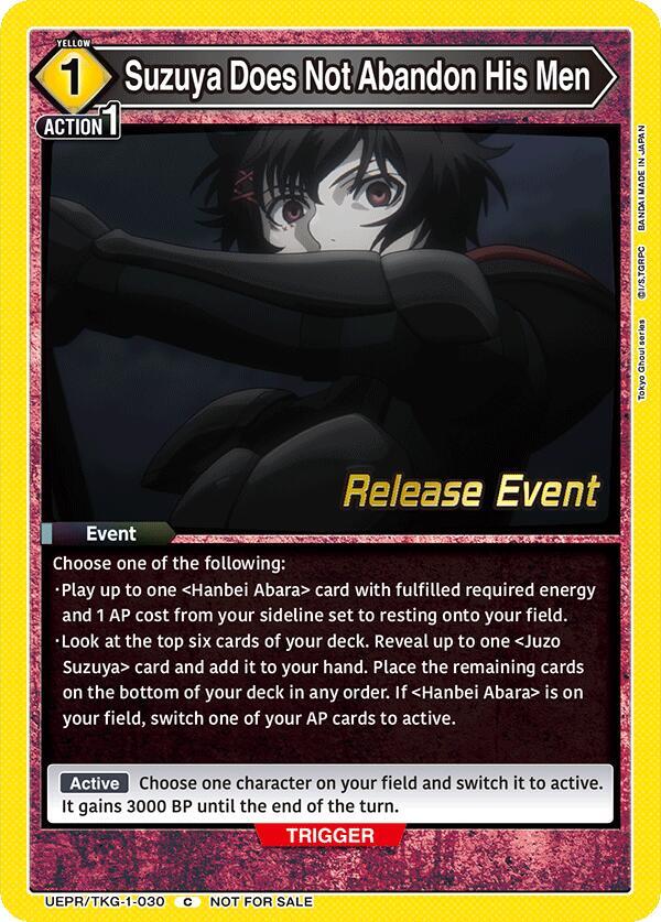 Suzuya Does Not Abandon His Men (UEPR/TKG-1-030) [UE18BT: Tokyo Ghoul Release Event Cards]