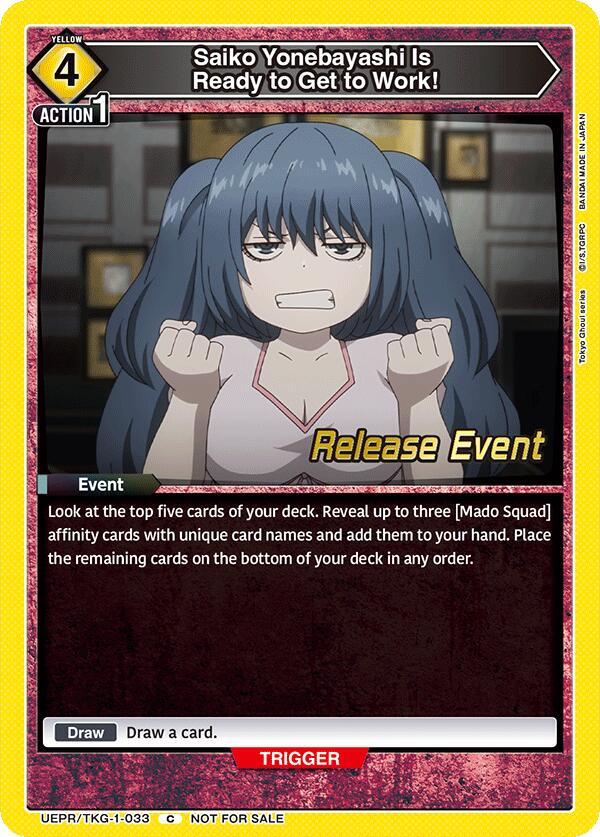 Saiko Yonebayashi Is Ready to Get to Work! (UEPR/TKG-1-033) [UE18BT: Tokyo Ghoul Release Event Cards]