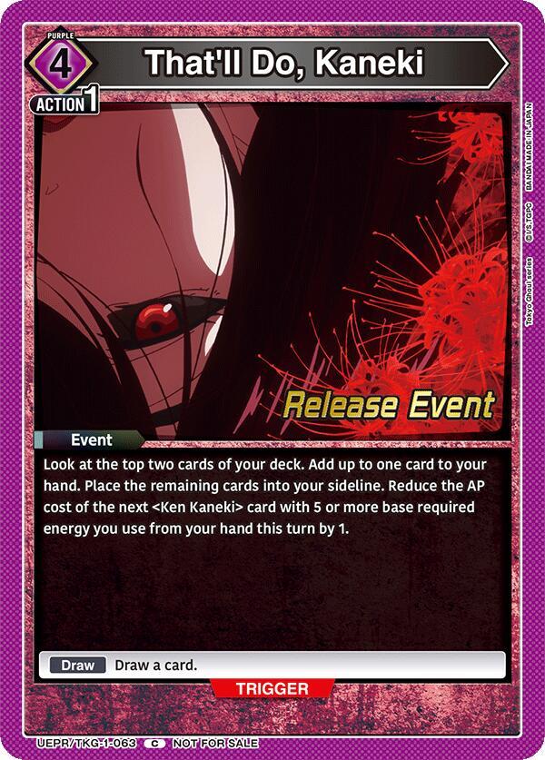 That'll Do, Kaneki (UEPR/TKG-1-063) [UE18BT: Tokyo Ghoul Release Event Cards]