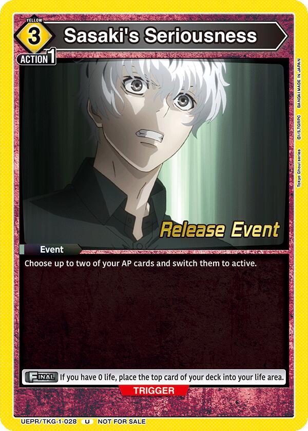 Sasaki's Seriousness (UEPR/TKG-1-028) [UE18BT: Tokyo Ghoul Release Event Cards]