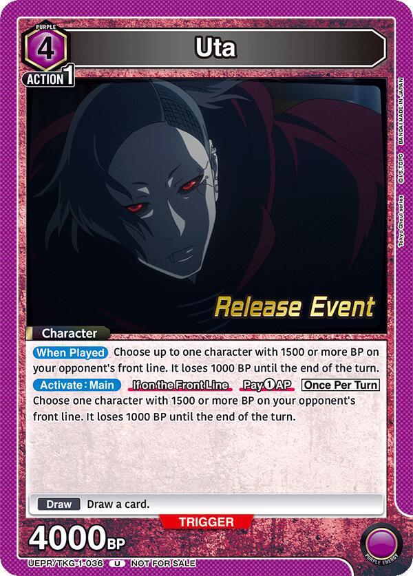 Uta (036) (UEPR/TKG-1-036) [UE18BT: Tokyo Ghoul Release Event Cards]