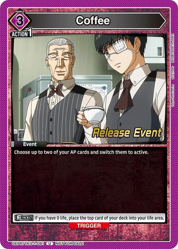 Coffee (UEPR/TKG-1-061) [UE18BT: Tokyo Ghoul Release Event Cards]