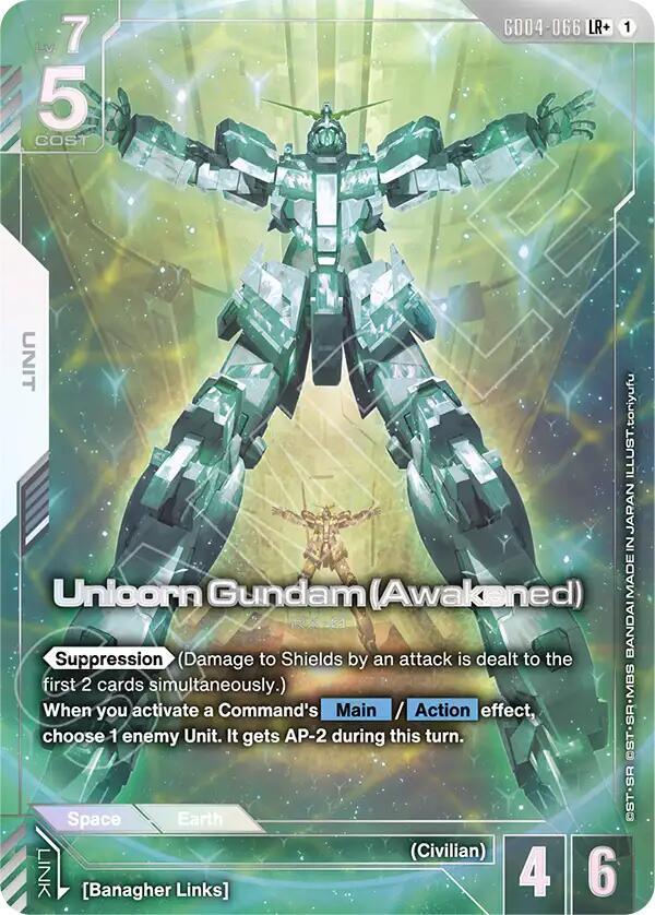 Unicorn Gundam (Awakened) (LR+) (GD04-066) [Phantom Aria]