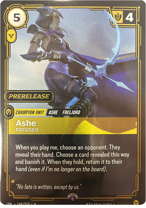 Ashe, Focused (169/219) [Riftbound Organized Play Promotional Cards]
