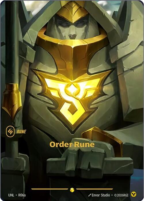 Order Rune (Alternate Art) (R06a) [Unleashed]