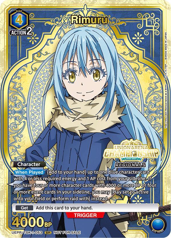 Rimuru (Regionals 26-27) (UEPR/TSK-1-053) [Union Arena Promotion Cards]