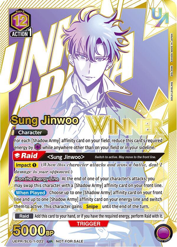 Sung Jinwoo (022) (UR) (Winner) (UEPR/SLG-1-022) [Union Arena Promotion Cards]