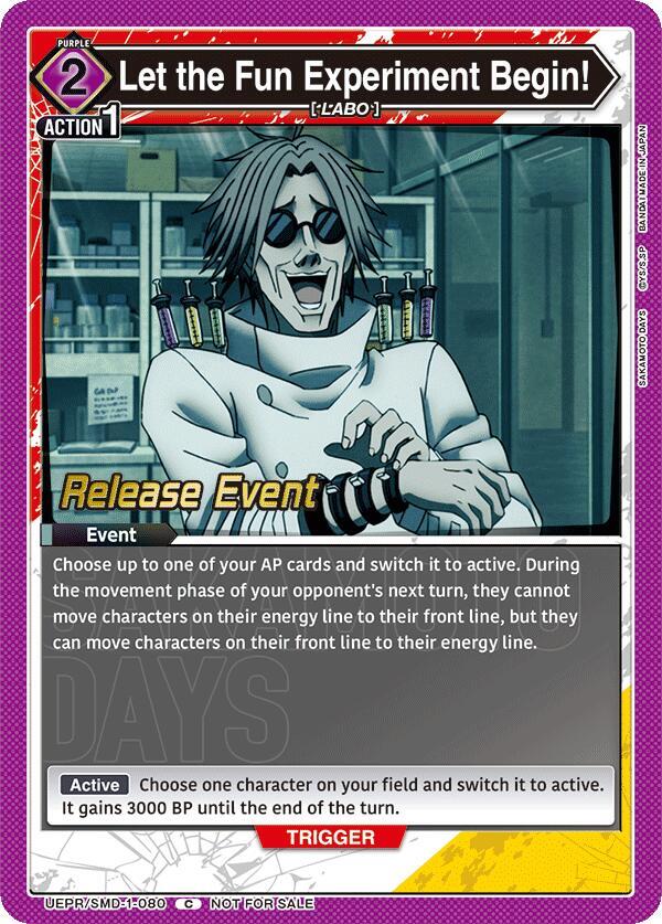 Let the Fun Experiment Begin! (UE19BT/SMD-1-080) [UE19BT: SAKAMOTO DAYS Release Event Cards]