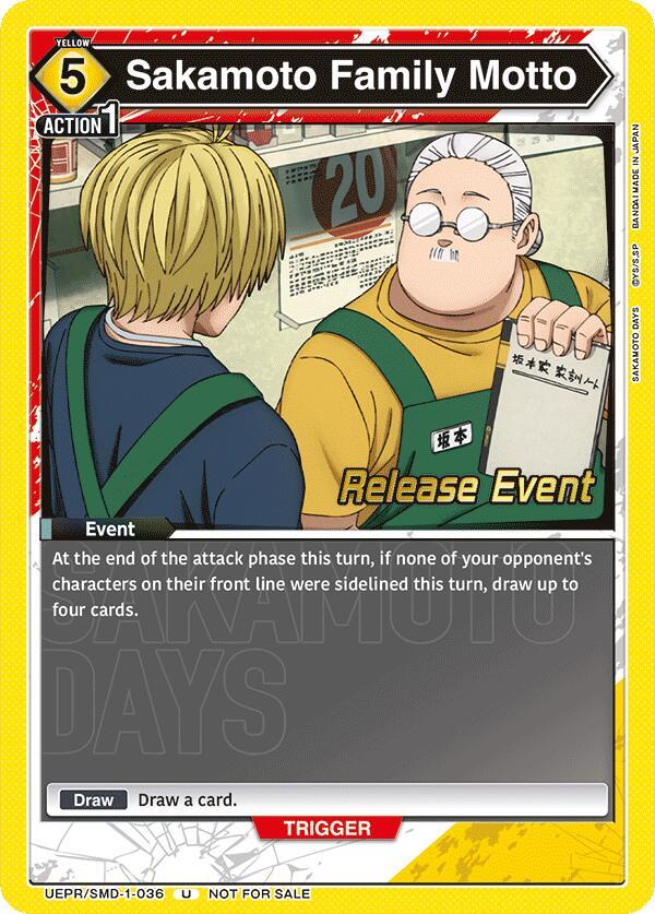 Sakamoto Family Motto (UE19BT/SMD-1-036) [UE19BT: SAKAMOTO DAYS Release Event Cards]