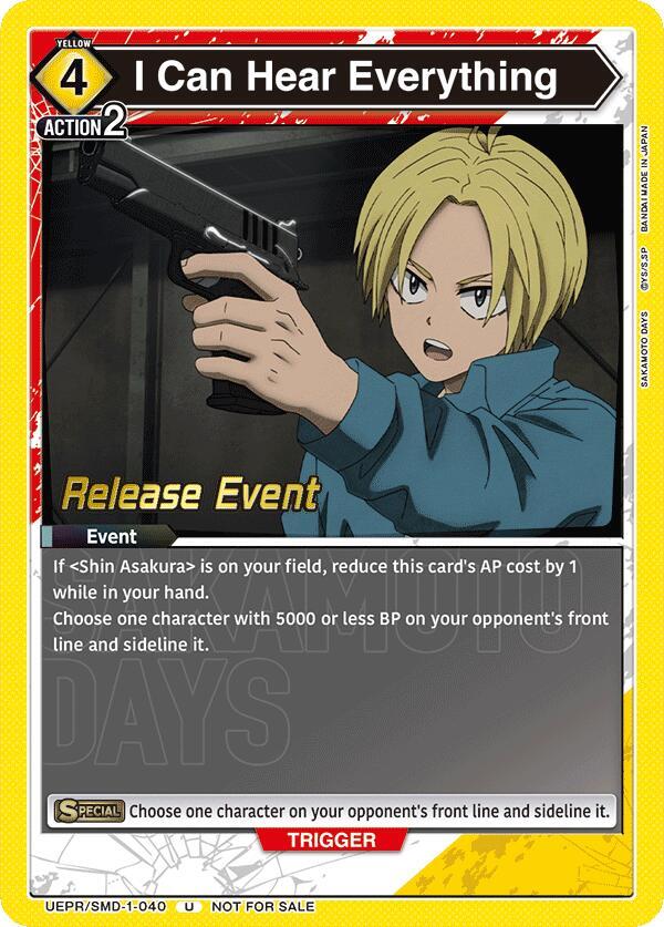 I Can Hear Everything (UE19BT/SMD-1-040) [UE19BT: SAKAMOTO DAYS Release Event Cards]