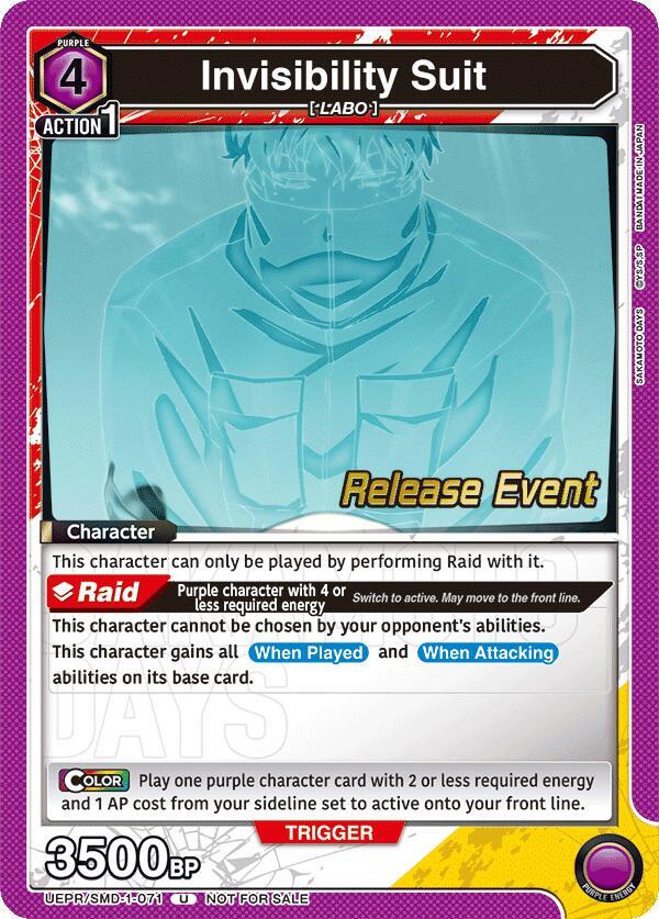 Invisibility Suit (UE19BT/SMD-1-071) [UE19BT: SAKAMOTO DAYS Release Event Cards]