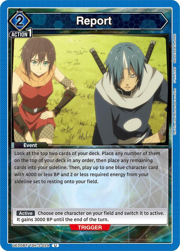 Report (UE20BT/TSK-2-024) [UE20BT: That Time I Got Reincarnated as a Slime]