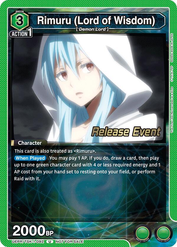 Rimuru (Lord of Wisdom) (UEPR/TSK-1-092) [UE20BT: That Time I Got Reincarnated as a Slime Release Event Cards]