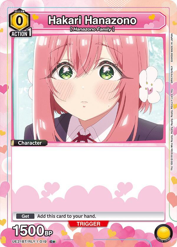 Hakari Hanazono (019) (Box Topper Foil) (UE21BT/RLY-1-019) [UE21BT: The 100 Girlfriends Who Really, Really, Really, Really, REALLY Love You]