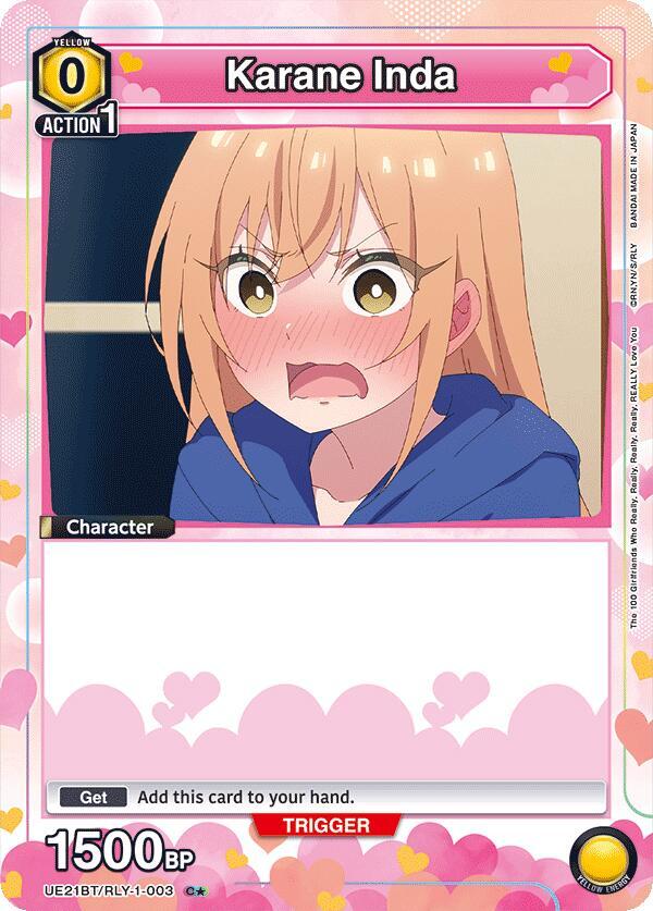 Karane Inda (003) (Box Topper Foil) (UE21BT/RLY-1-003) [UE21BT: The 100 Girlfriends Who Really, Really, Really, Really, REALLY Love You]