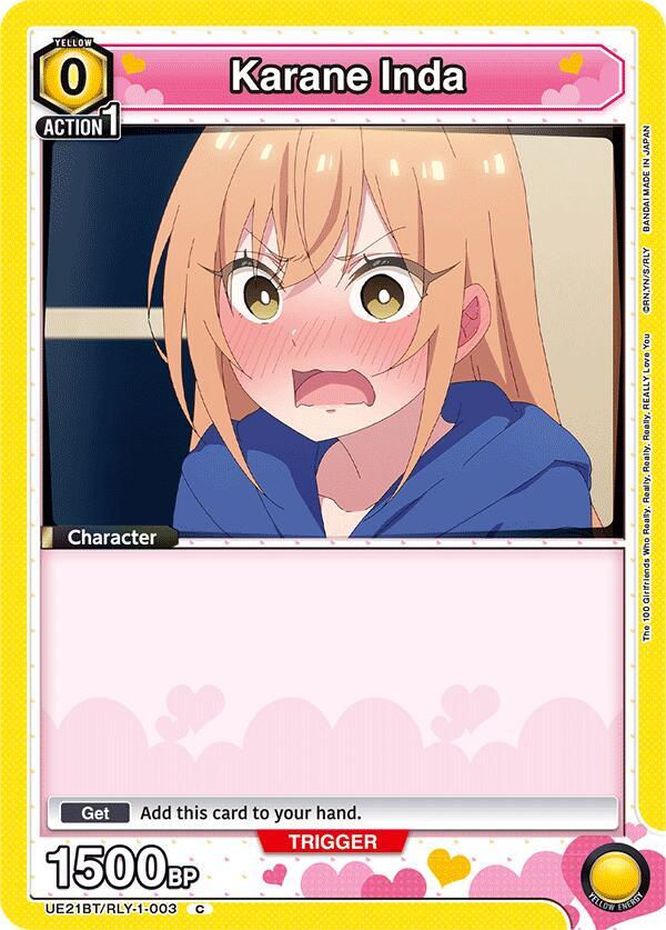 Karane Inda (003) (Box Topper Foil) (UE21BT/RLY-1-003) [UE21BT: The 100 Girlfriends Who Really, Really, Really, Really, REALLY Love You]