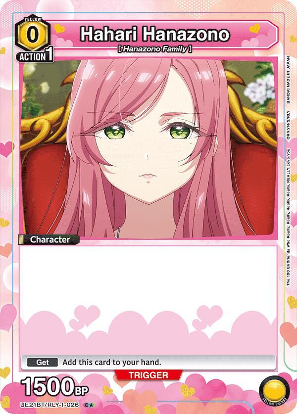 Hahari Hanazono (026) (Box Topper Foil) (UE21BT/RLY-1-026) [UE21BT: The 100 Girlfriends Who Really, Really, Really, Really, REALLY Love You]