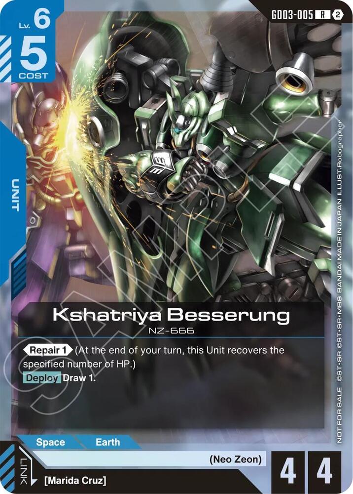 Kshatriya Besserung (Store Tournament Participation Pack 05) (GD03-005) [Gundam Promotional Cards]