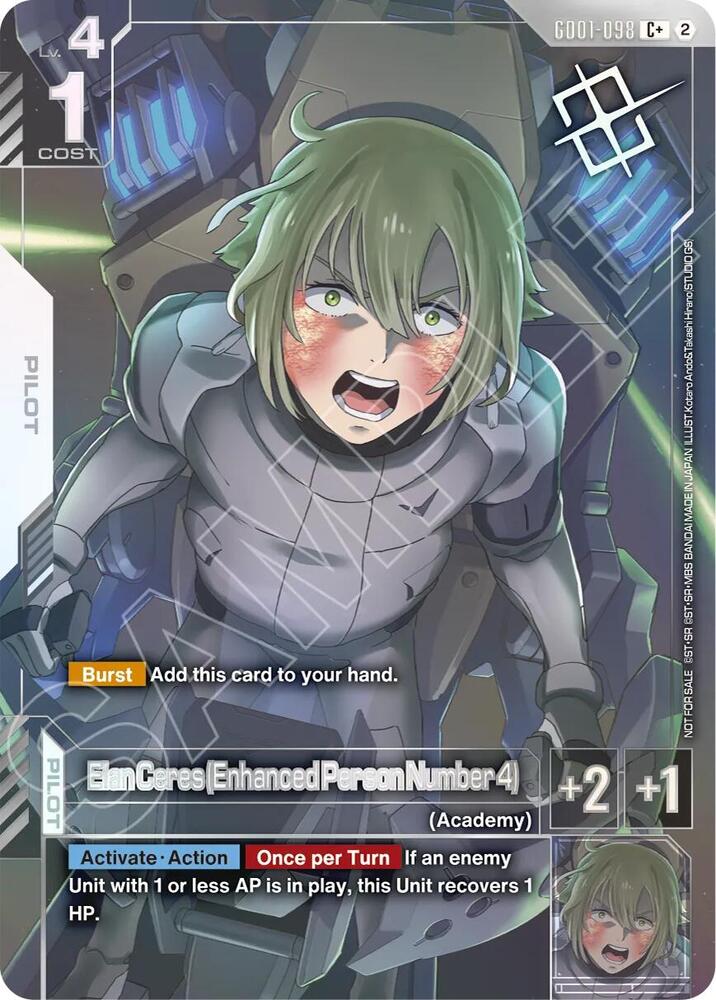 Elan Ceres (Enhanced Person Number 4) (Store Tournament Winner Pack 05) (GD01-098) [Gundam Promotional Cards]