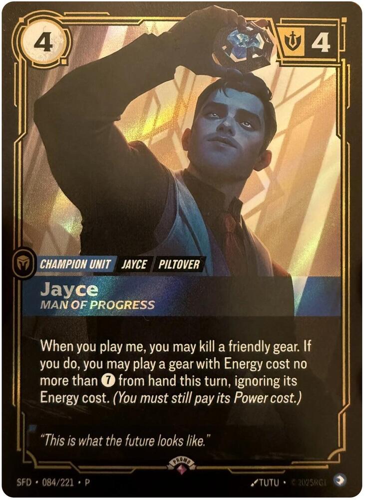 Jayce, Man of Progress (084/221) [Riftbound Organized Play Promotional Cards]