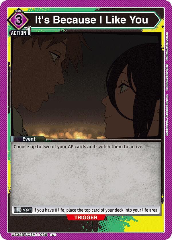 It's Because I Like You (UE22BT/CSM-1-036) [UE22BT: CHAINSAW MAN]