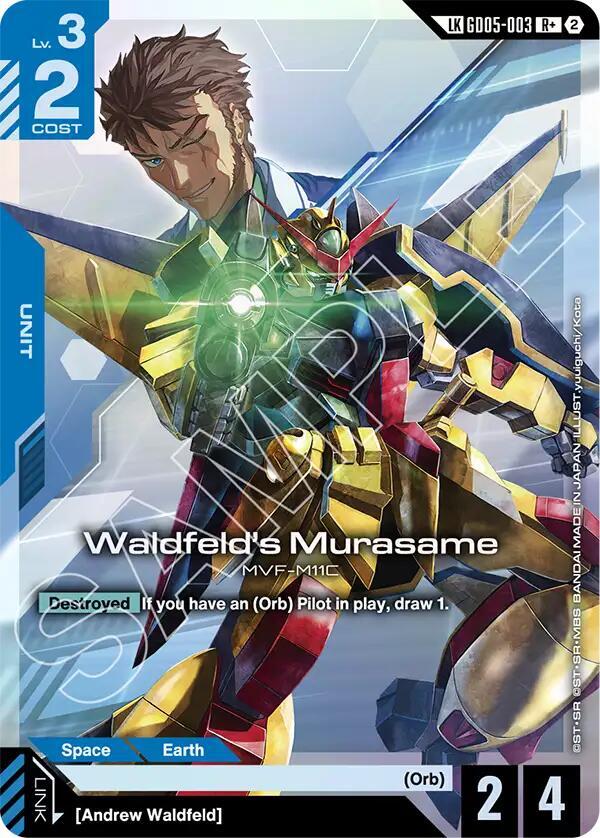 Waldfeld's Murasame (R+) (Link Rare) (GD05-003) [Freedom Ascension]